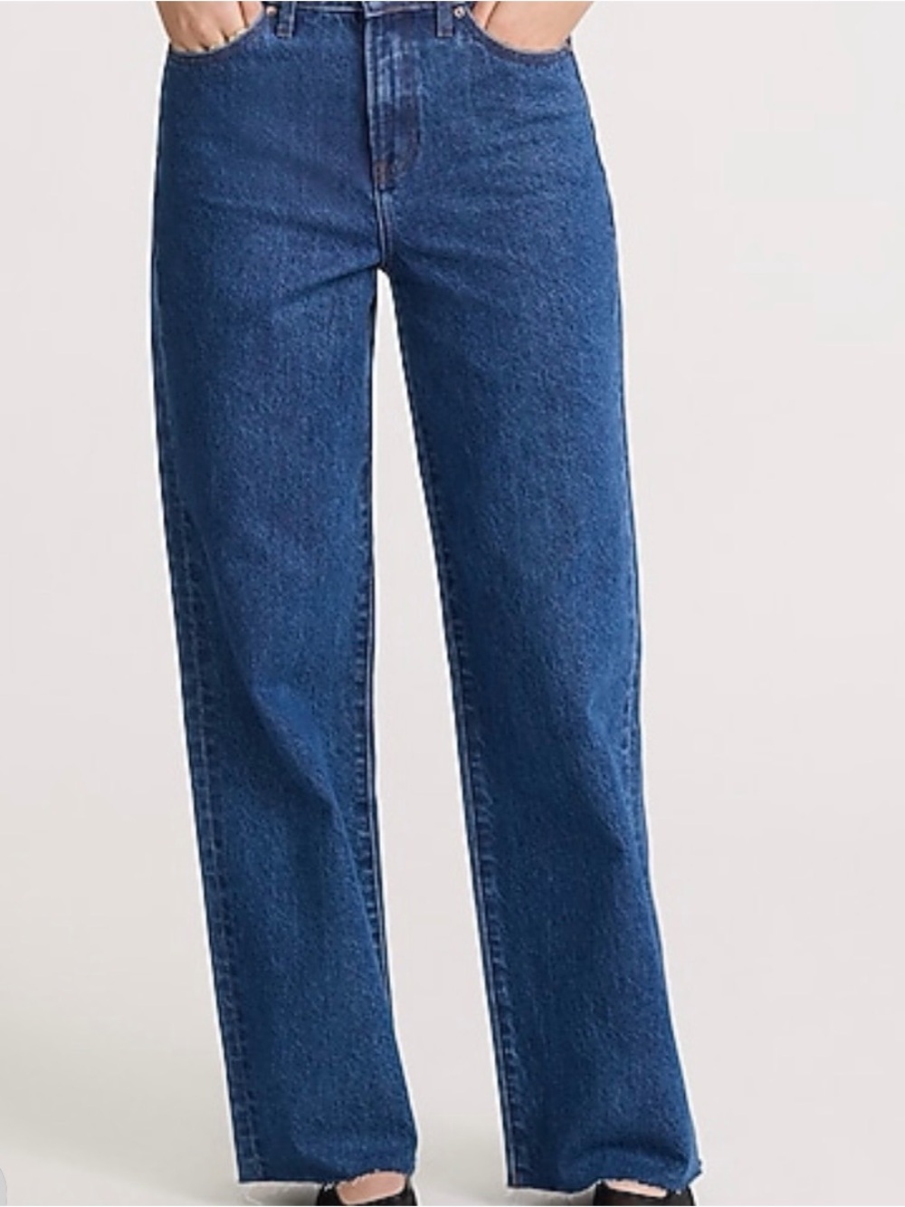 Classic High-Rise Straight Jeans - Blue